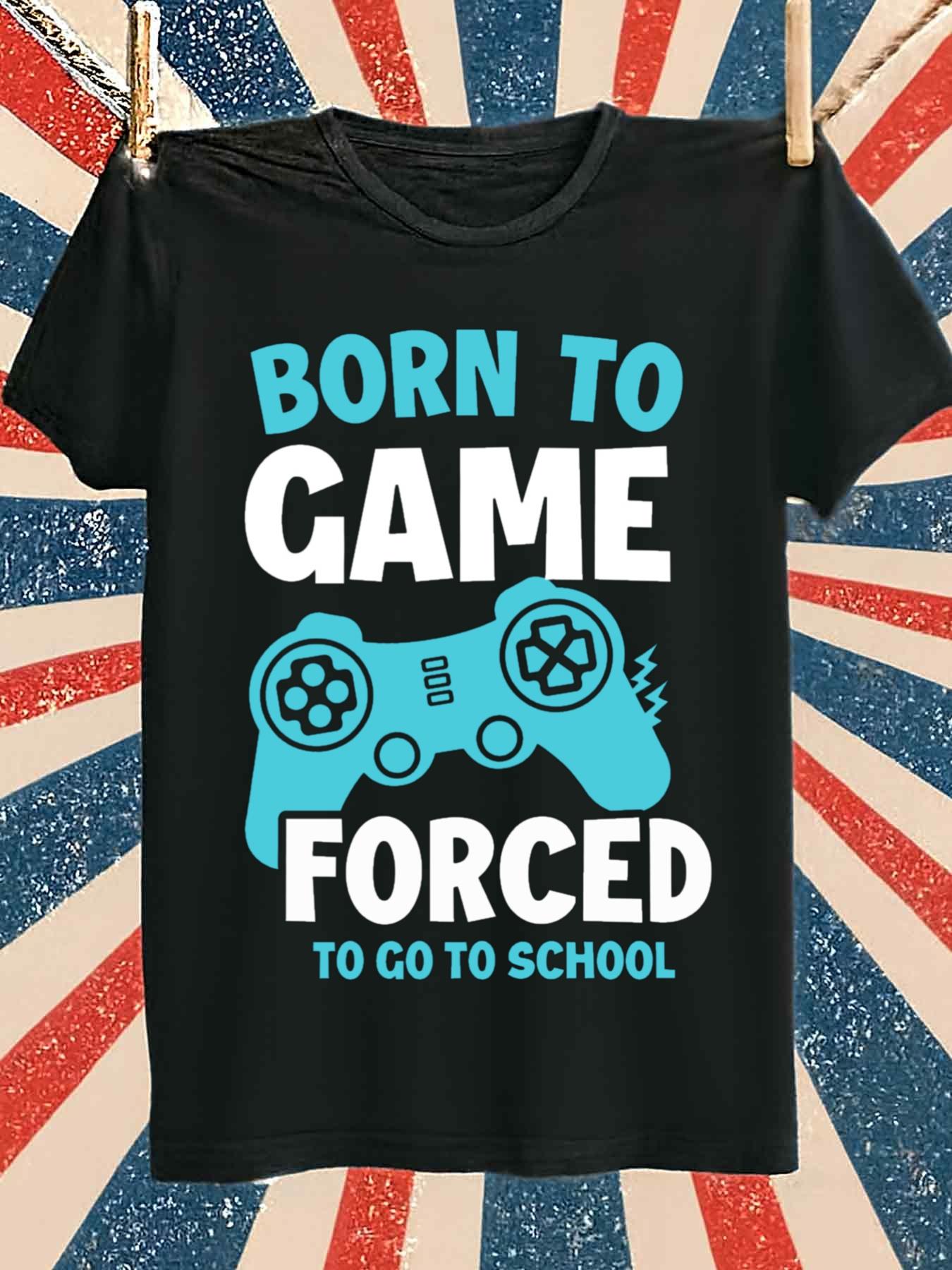 Gaming Console Icon - Koszulka męska Born to Game -
