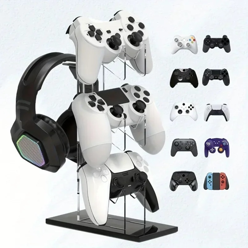 Gaming Console Headset - Stojak na gamepady, 3-poziomowy wieszak na