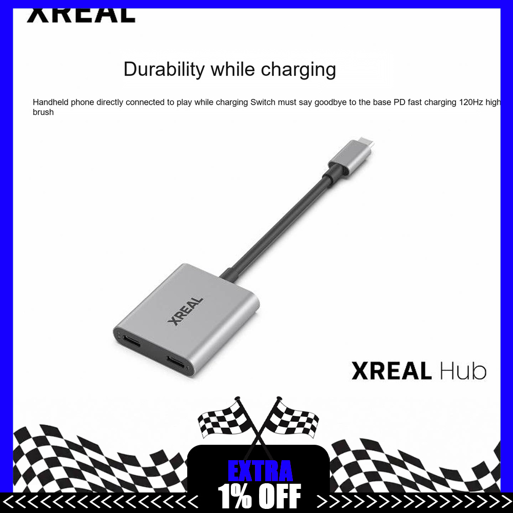 Gaming Console In Car - Adapter USB-C XREAL Hub do okularów