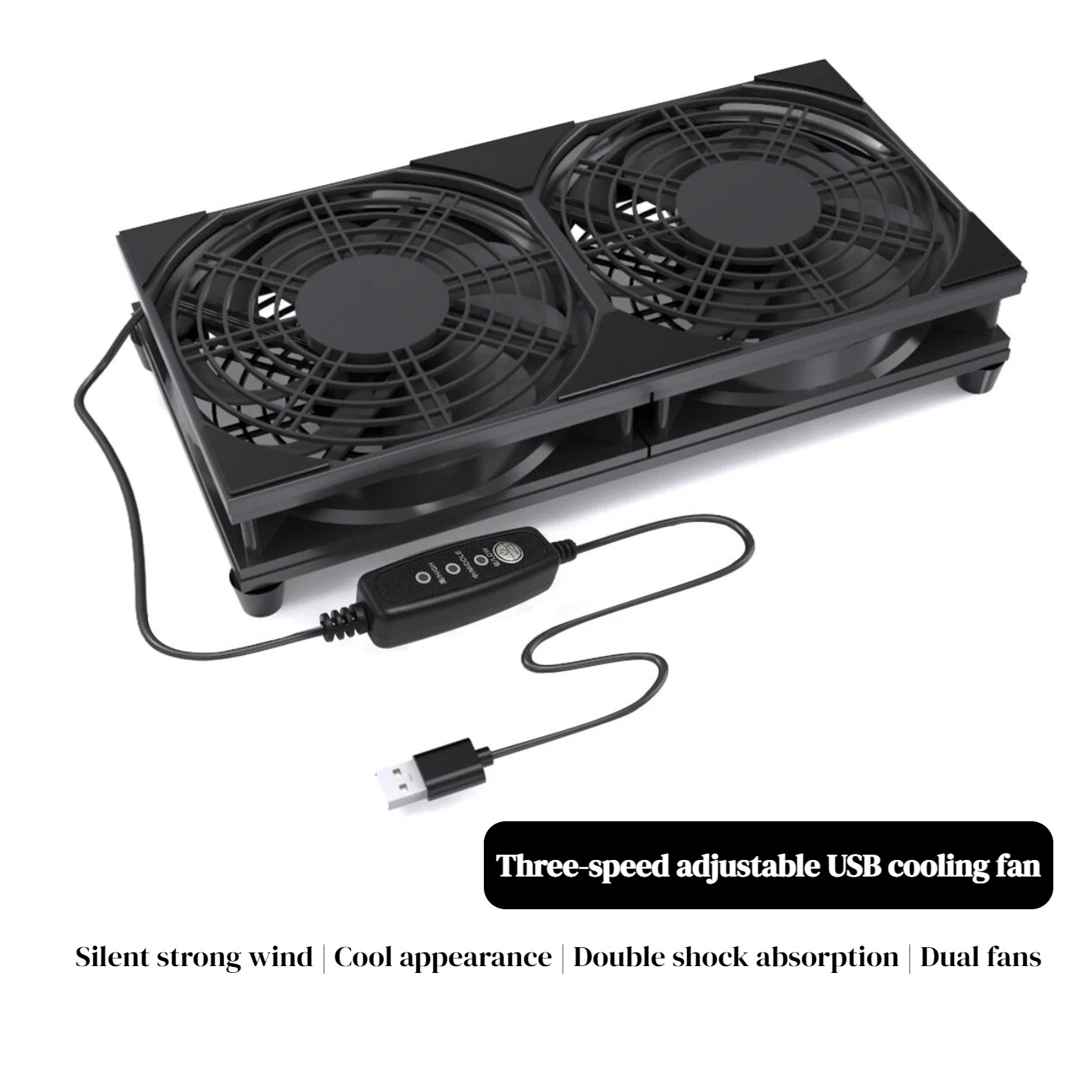 Gaming Console With Controller - Podwójny wentylator chłodzący USB z 3-stopniową