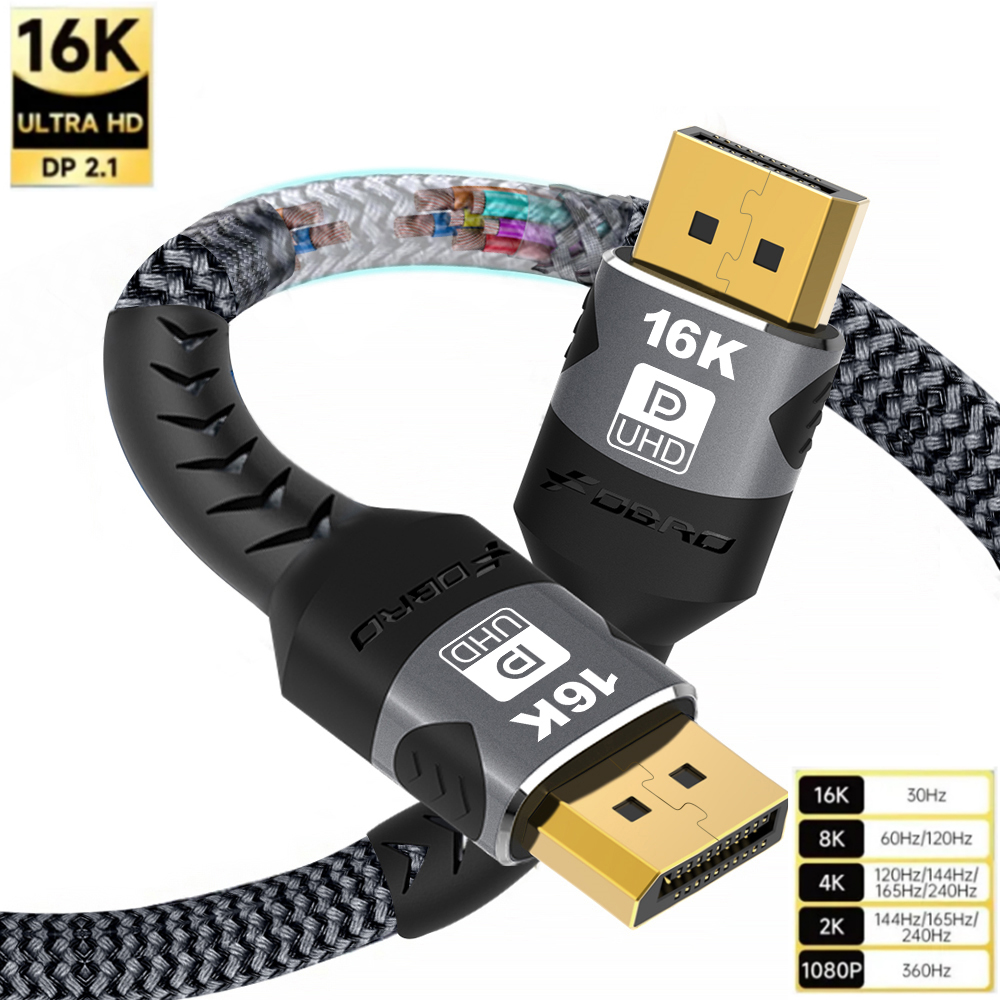 Hdmi Cable 2.1 - 16K DP 2.1 Displayport Kabel 16K