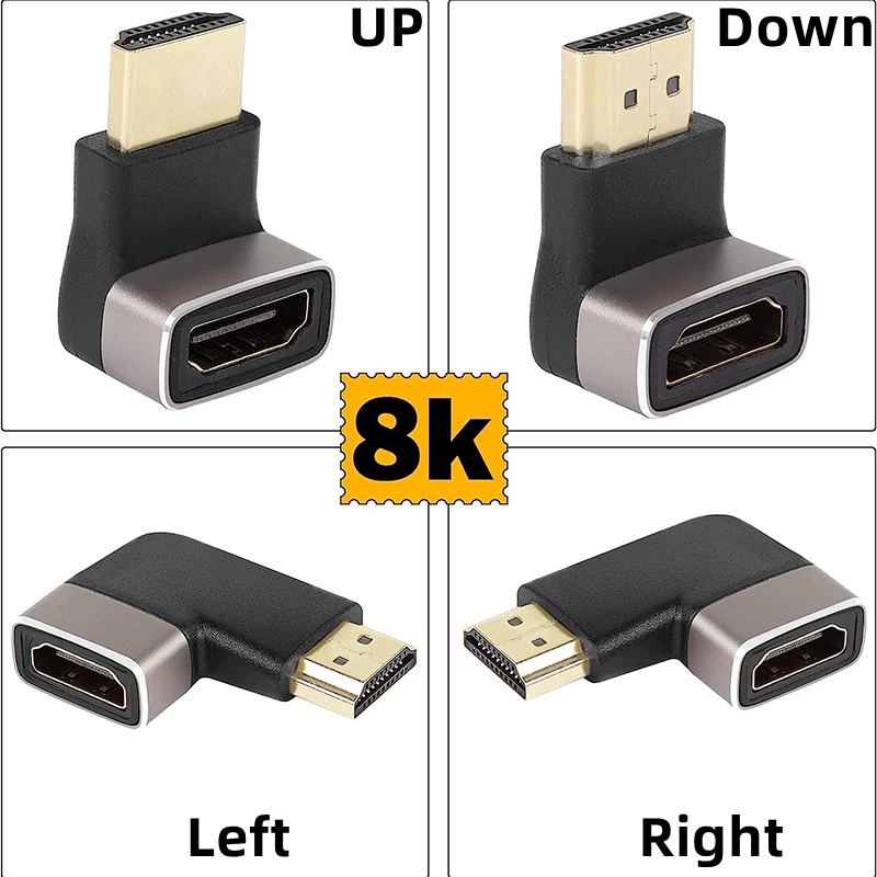 Hdmi Cable 2.1 - Kątowy Adapter HD 2.1 męski na