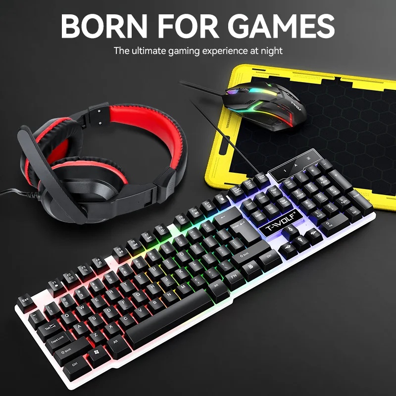 NOWE Zestawy Klawiatury i Mysz – Gaming Headset Wired recenzja i cena