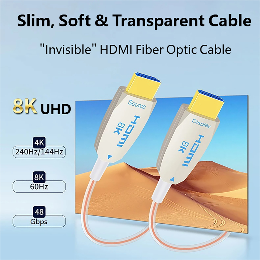 Ultra cienki kabel światłowodo – Hdmi Cable 2.1 recenzja i cena